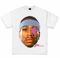 Allen Iverson Signature Pink-Eye Graphic Short Sleeve T-Shirt